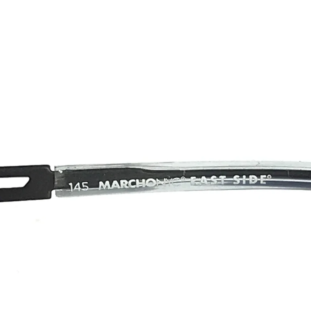 Marchon NYC Eyeglasses Frames PINE STREET 434 Blue Rectangle Half Rim 55-17-145